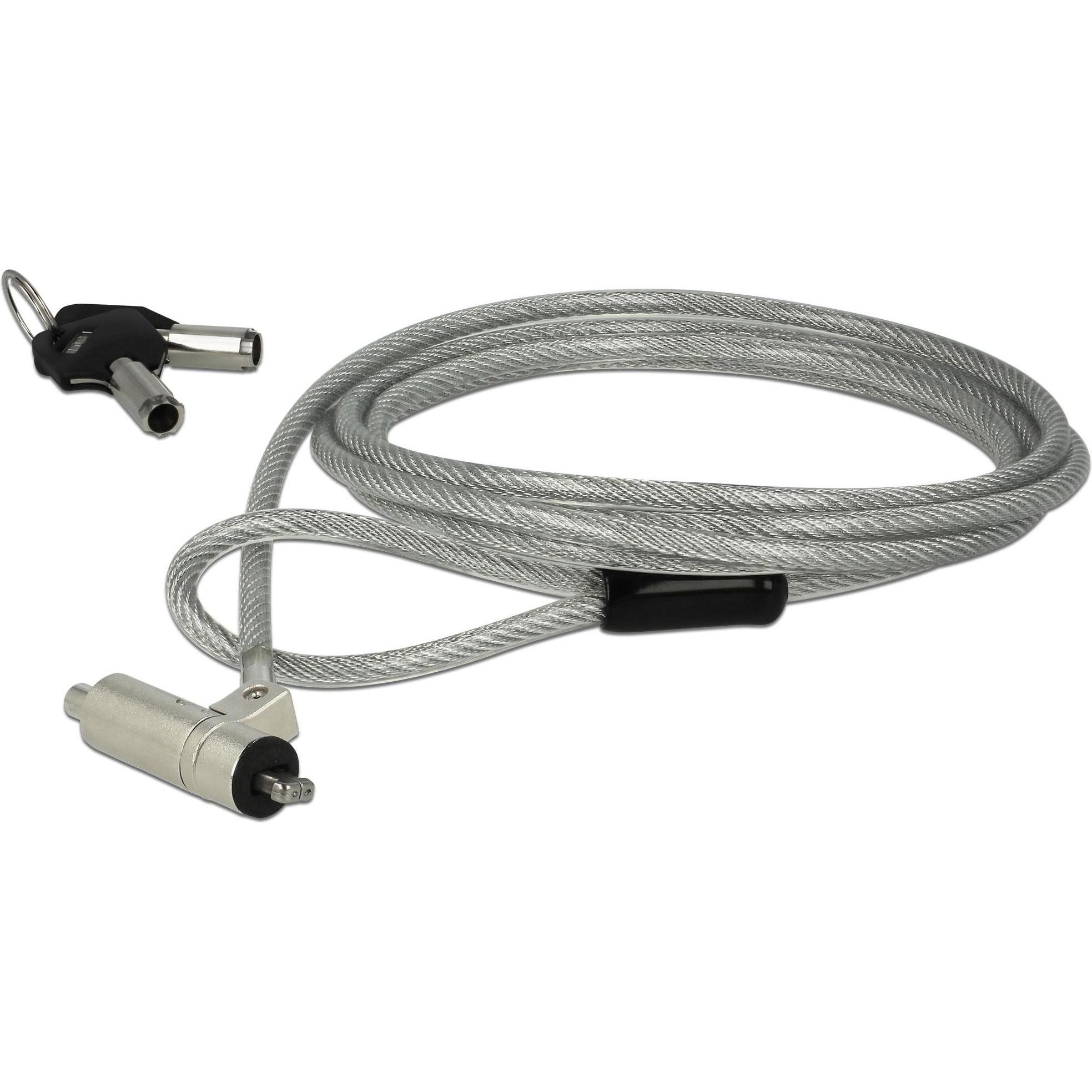 Navilock Sicherheitskabelschloss, Notebook Security, Silber