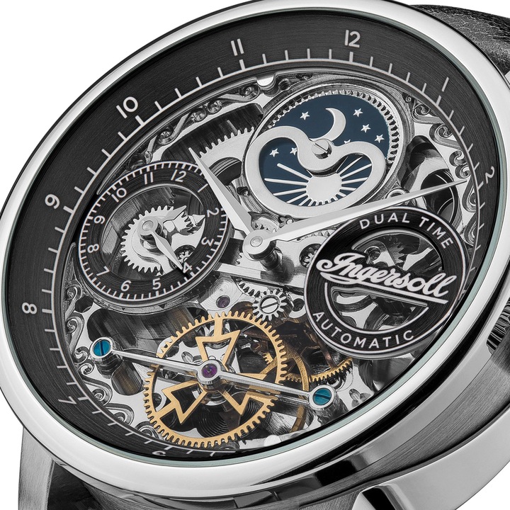 Immagine prodotto Ingersoll 1892 Il Jazz - I07701 (Orologio da polso analogico, Orologio scheletrato, 42 mm)