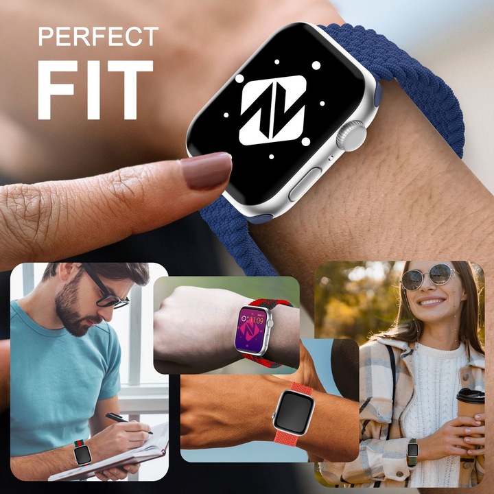 Immagine prodotto Nalia Bracciale Smart Watch intrecciato (Nylon, 1, 3, 4)