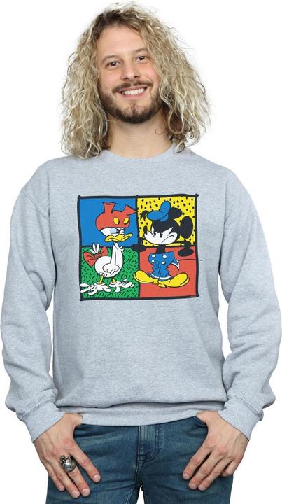 Actual product image Disney Mens Mickey Mouse Donald Clothes Swap Sweatshirt (4XL)