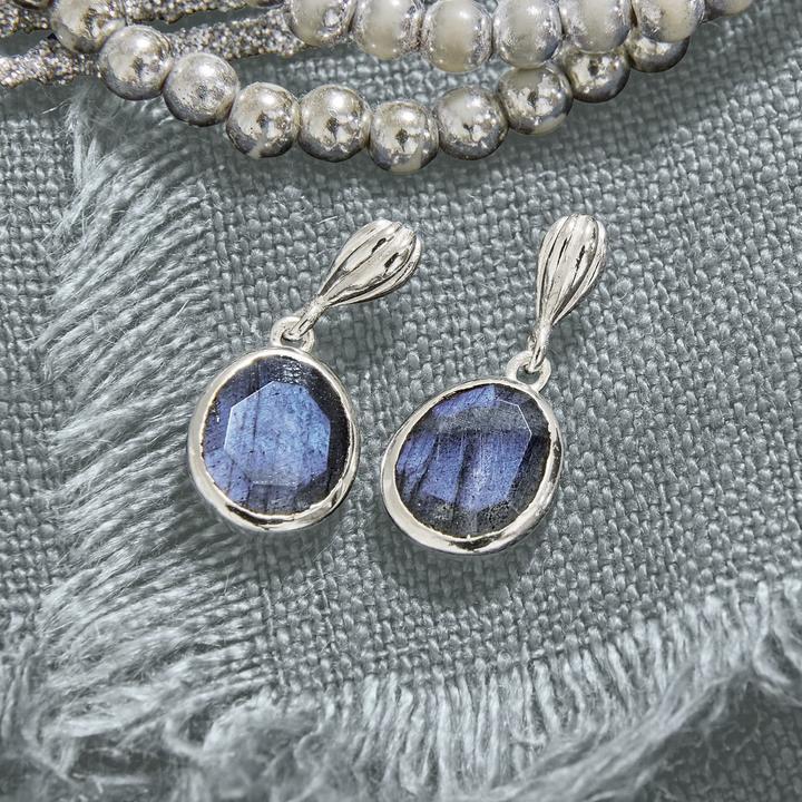 Image du produit Loberon Boucles d'oreilles Chantoux bleu/argent (Argent massif de 925, Labradorite)
