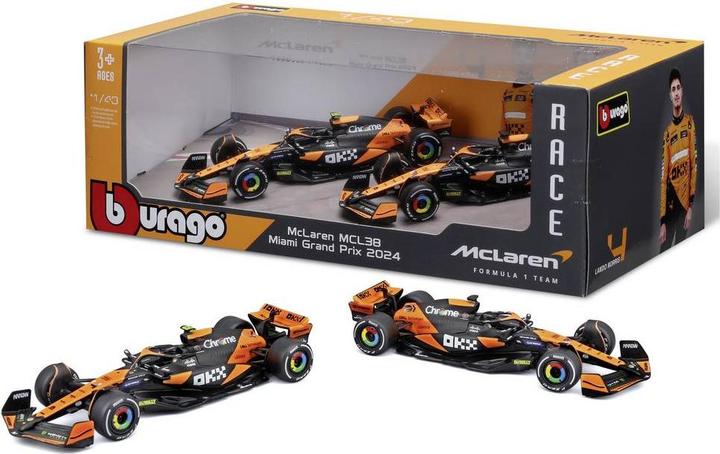 Actual product image Bburago F1 McLaren MCL38 '24 2er-Set 1:43 Modellauto