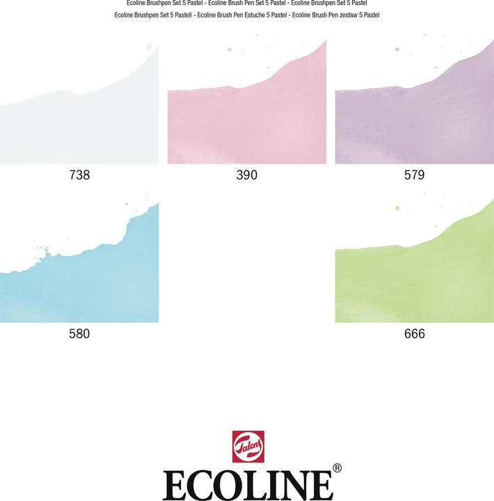 Image du produit Talens Ecoline Brush Pen Pastell (5 x)