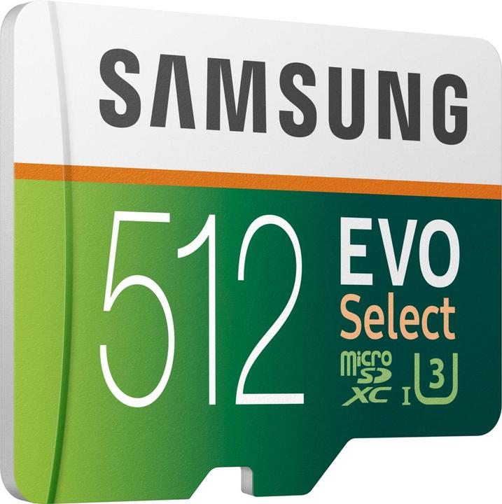 Produktbild Samsung EVO Select microSD Karte (2020) (SD Adapter) (512 GB, microSDXC, U3, UHS-I)