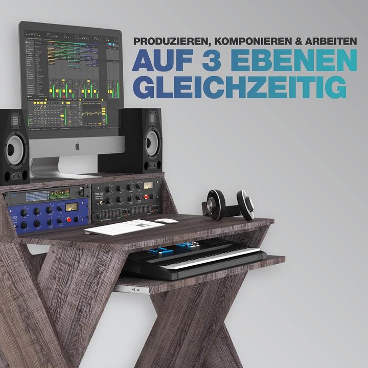 Actual product image Glorious DJ Booth Sound Desk Compact Walnut