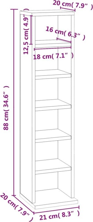 Actual product image VidaXL CD-Schrank