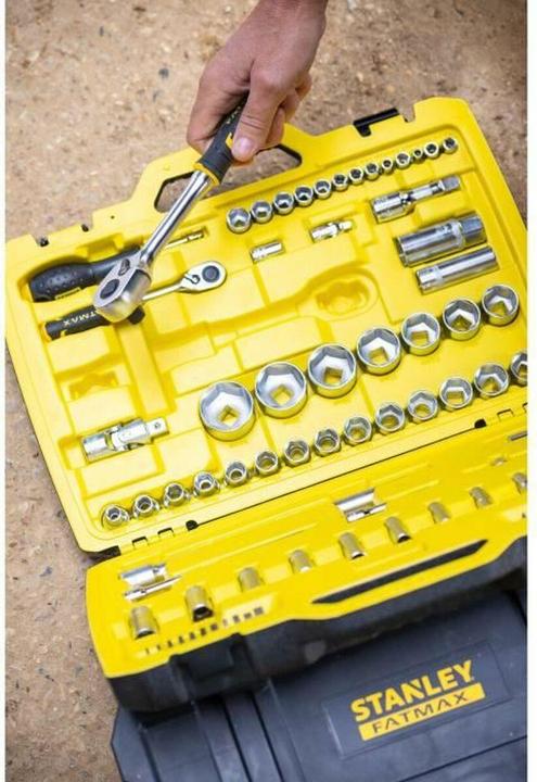 Produktbild Stanley Steckschluessel Set ½ Zoll + ¼ Zoll, 81teilig
