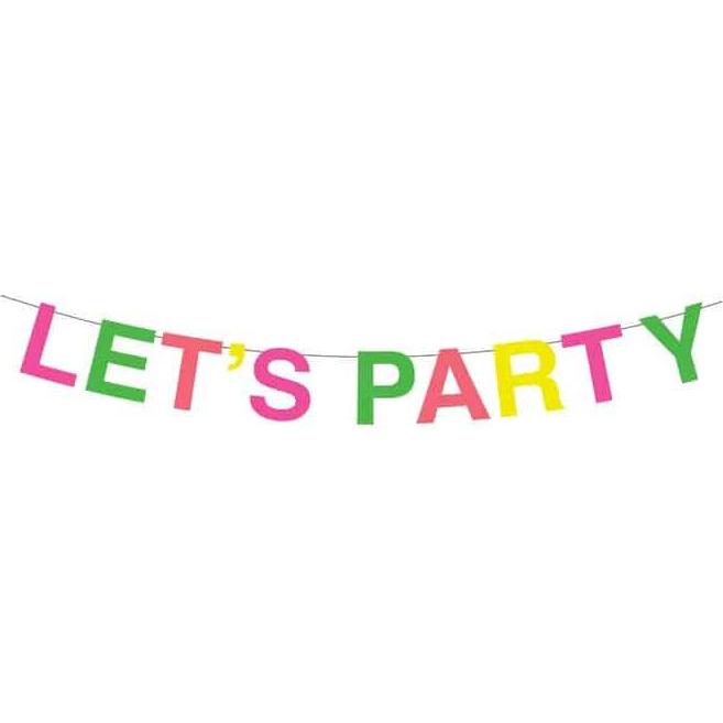 Procos Partygirlande - Let's Party - neon - ca. 2 m
