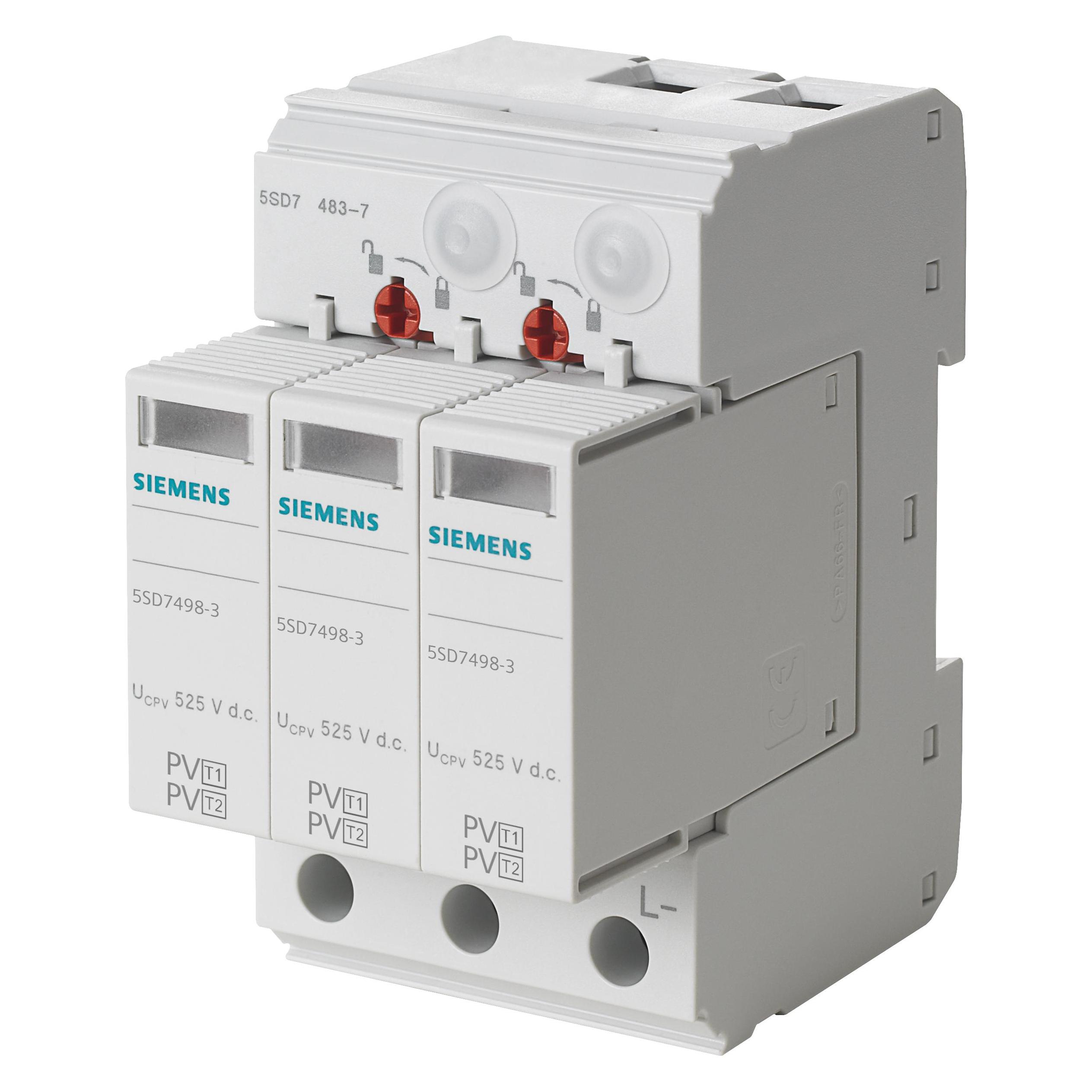 Siemens , Protezione Contro Le Sovratensioni, Scaricatore Di Sovratensione T1/T2 Uc 1050V Dc Imax 40Ka Resistenza Al Cortocircuito
