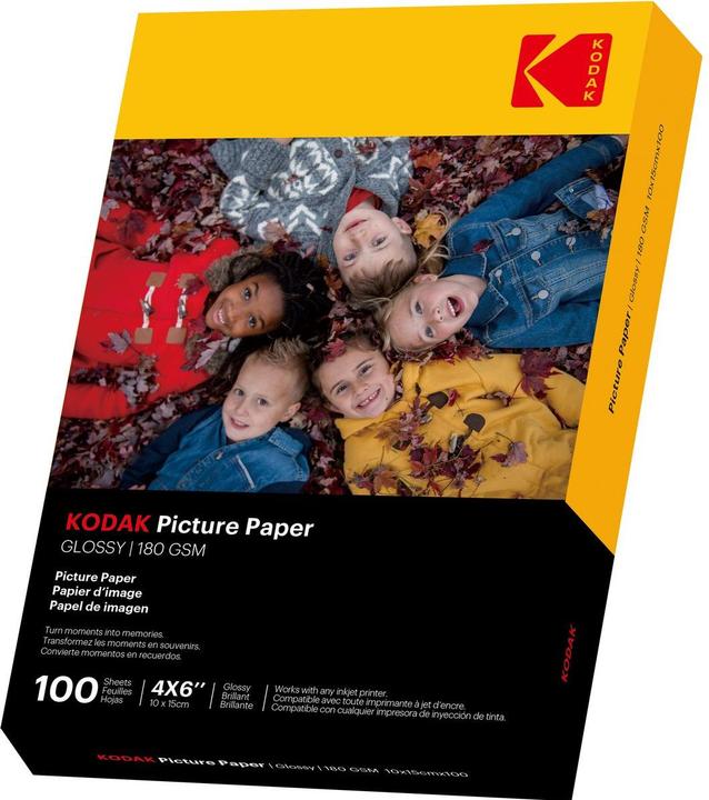 Actual product image Kodak 180gsm 9.1mil Glossy 4/6x100 (180 g/m², 10 x 15 cm, A6, 100x)