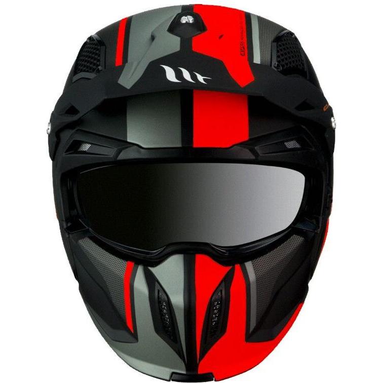 MT Helmets, Motorradhelm, motorrad-crosshelm mit abnehmbarem kinnteil und umwandelbarem visier streetfighter sv twin c5 ...