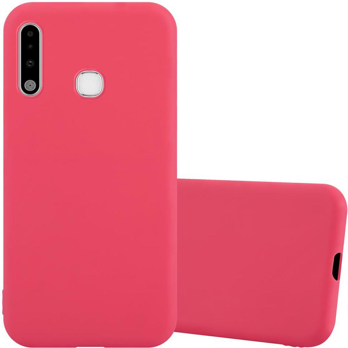 Cadorabo TPU Candy Cover (Samsung Galaxy A70e), Smartphone Hülle, Rot
