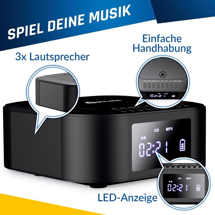 Produktbild Fourze Boombox E1 mit CD-Player und Bluetooth (FM, Bluetooth)