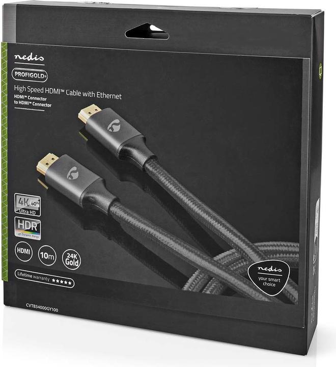 Productafbeelding Nedis Hoge snelheid HDMI™ Kabel met Ethernet | HDMI™ Stekker | 4K@30Hz | ARC | 18 Gb (10 m)