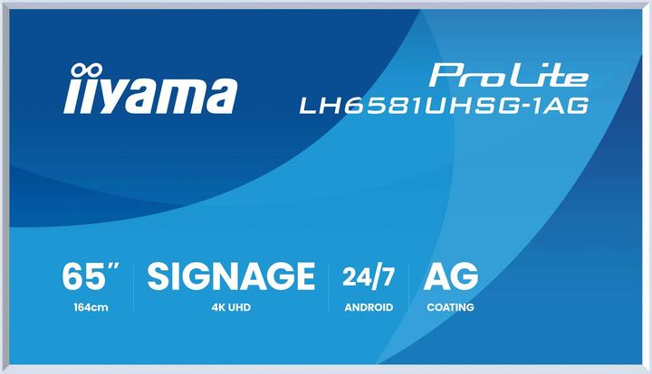Image du produit iiyama LFD ProLite LH6581UHSG-1AG (3840 x 2160 pixels, 64.50")