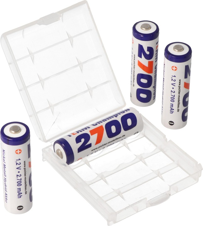Produktbild XCell Team Champion Akku Mignon/AA 2700mAh 4er Set inklusive praktischer Aufbewahrungsbox AA (4 Stk., AA, 2700 mAh)