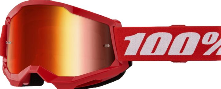 100% STRATA 2 Goggle Red - Mirror Red Lens (Mirror Red Lens, Mirror Red)