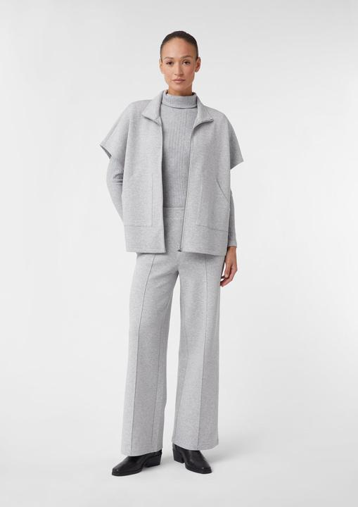 Produktbild Comma Hose Elastische Wide-Leg-Hose aus Jersey mit Biesendetail (44)