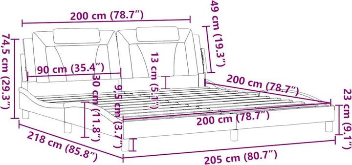 Image du produit vidaXL Bettgestell (200 x 200 cm)