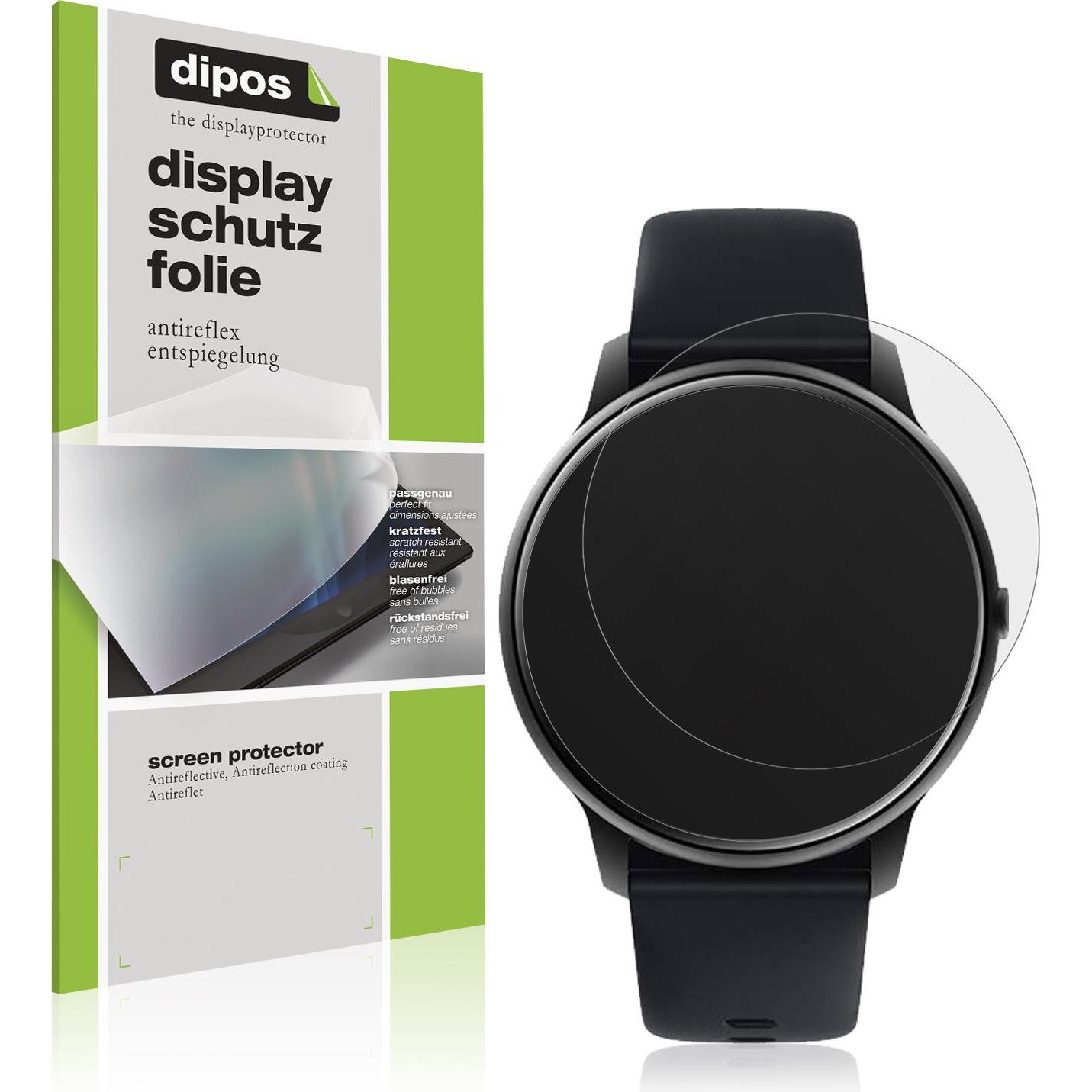 Dipos Displayschutzfolie Antireflex, Smartwatch Schutzfolie, Transparent