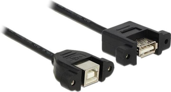 Actual product image Delock USB2.0 cable A-B: 25cm, installation on both sides (0.25 m, USB 2.0)