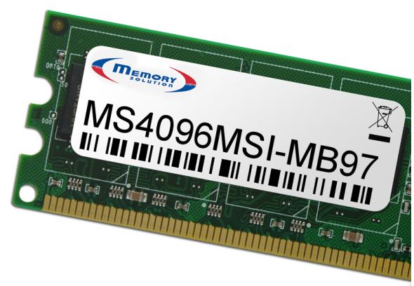 Produktbild Memorysolution Memory Solution MS4096MSI-MB97 4GB Speichermodul (MSI K9N6PGM2-V2, 1 x 4GB)