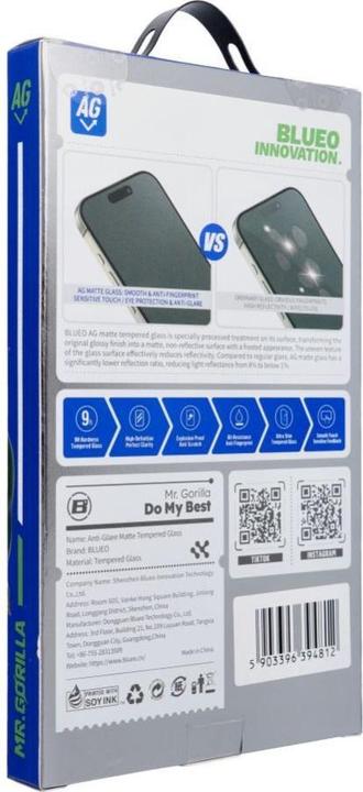 Actual product image 4Kom Protective glass Blueo 5D Mr. Monkey Glass - Samsung Galaxy S25 Ultra black (AG Matte Glass) (Samsung Galaxy S25 Ultra)