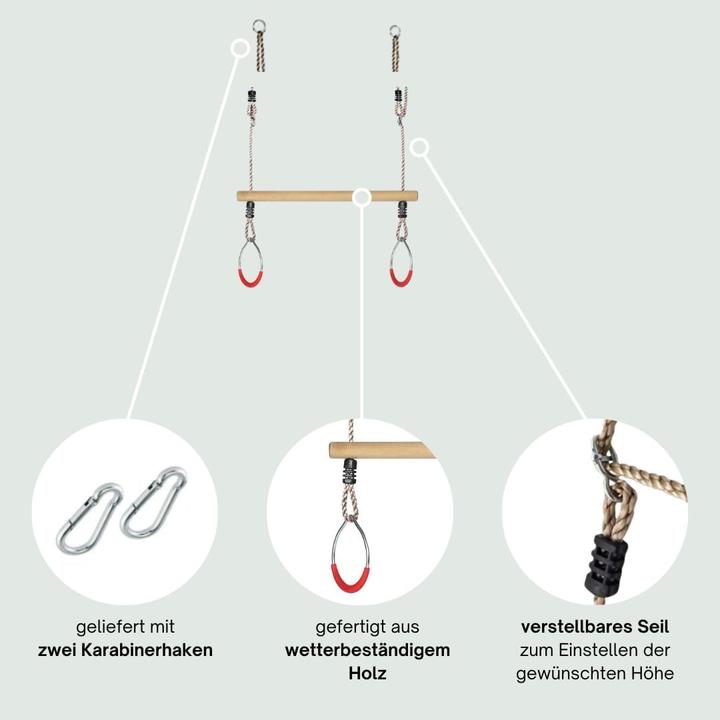 Produktbild H2i Trapezschaukel mit Turnringen