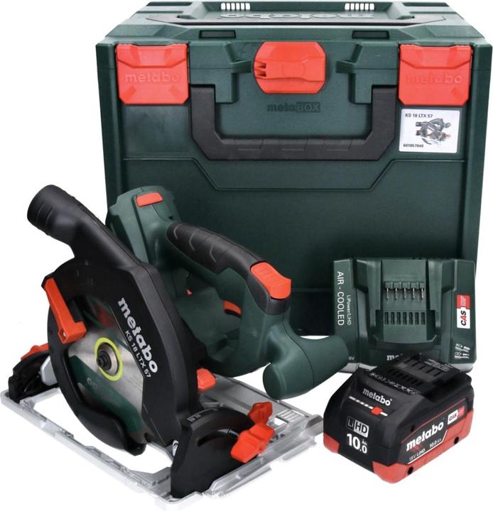Actual product image Metabo KS 18 LTX 57 Cordless circular saw 18 V 165 x 20 mm ( 601857840 ) + 1x 10.0 Ah battery + charger
