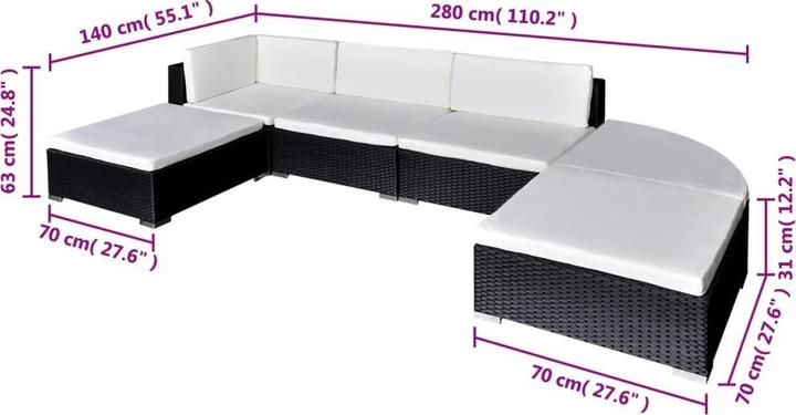 Produktbild vidaXL Outdoor-Lounge-Set