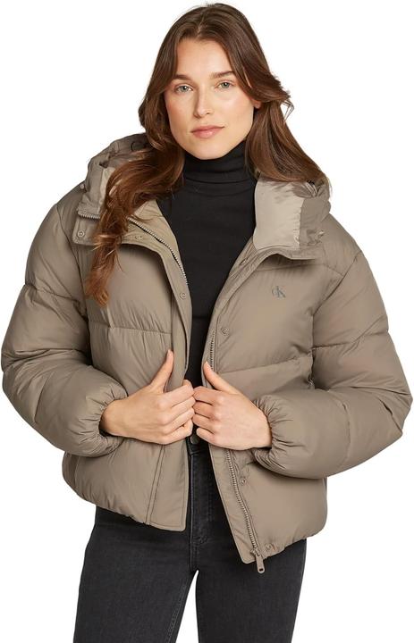 Actual product image Calvin Klein Logo Hooded Puffer Jacket (M)