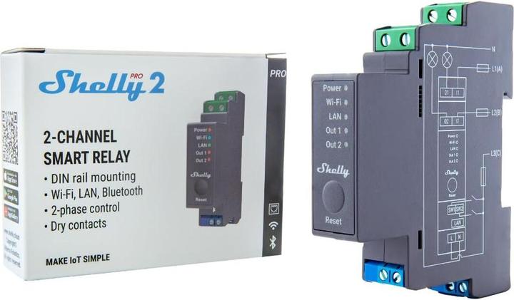 Produktbild Shelly Pro 2 (Schaltaktor)
