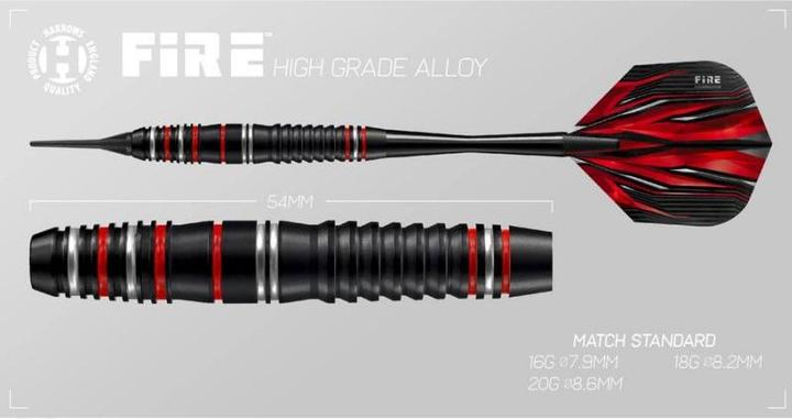 Image du produit Harrows Fire High Grade Alloy Softtip (18 g)