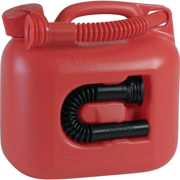 Actual product image Hünersdorff Fuel canister PREMIUM (UN) 5 L red UN approval HDPE red accessories