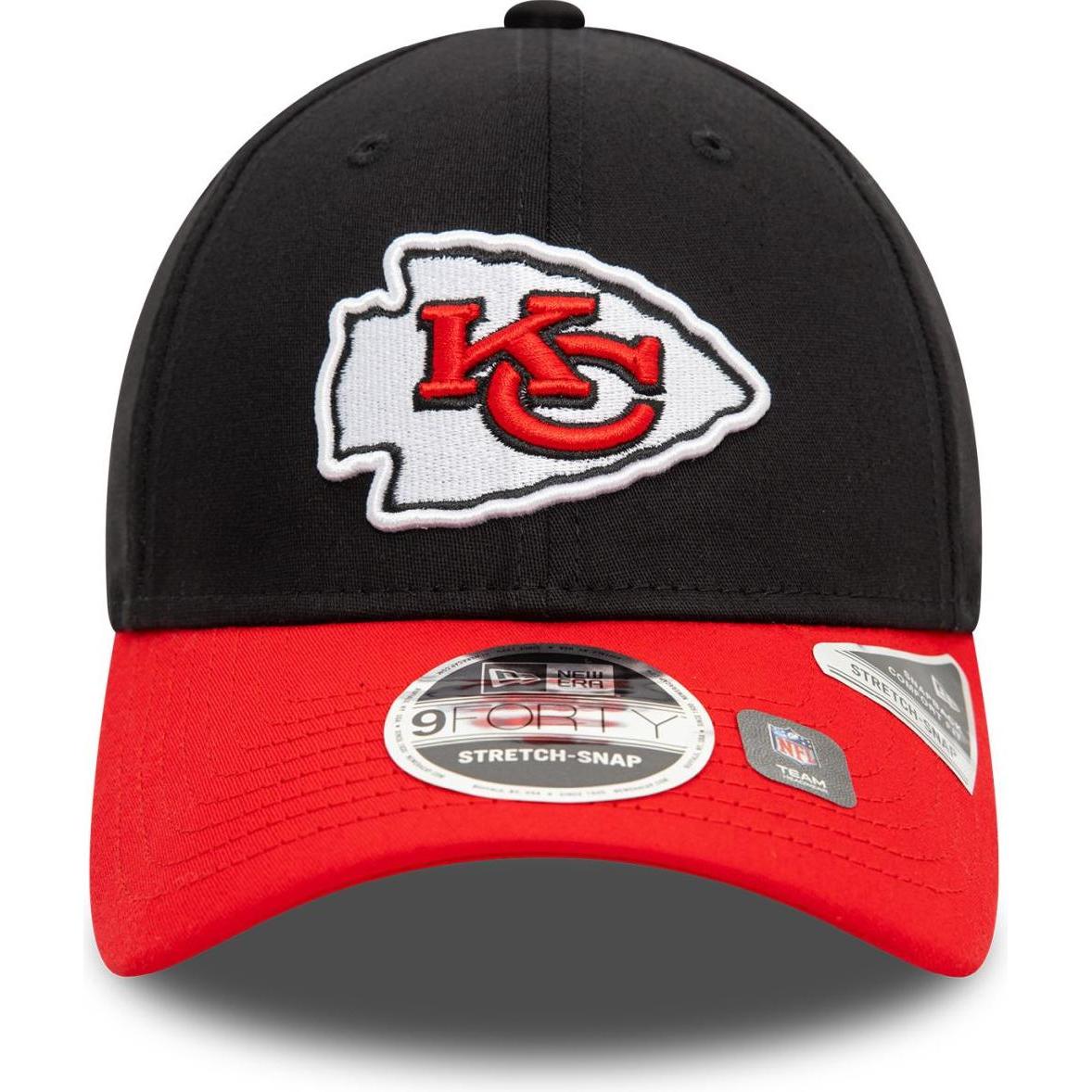 Thumbnail - New Era, Herren, Cap, 9Forty Stretch-Snap Cap - Kansas City Chiefs, Schwarz, (One Size)