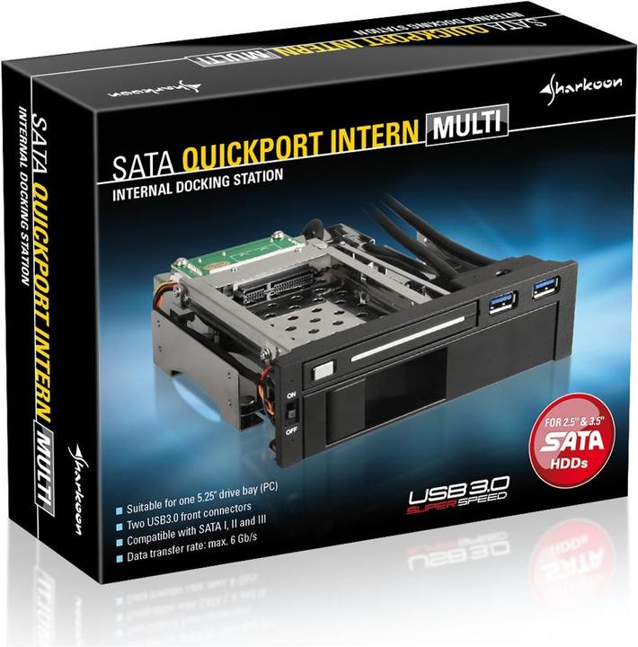 Image du produit Sharkoon SATA QuickPort Internal Multi, 2.5/3.5" SATA