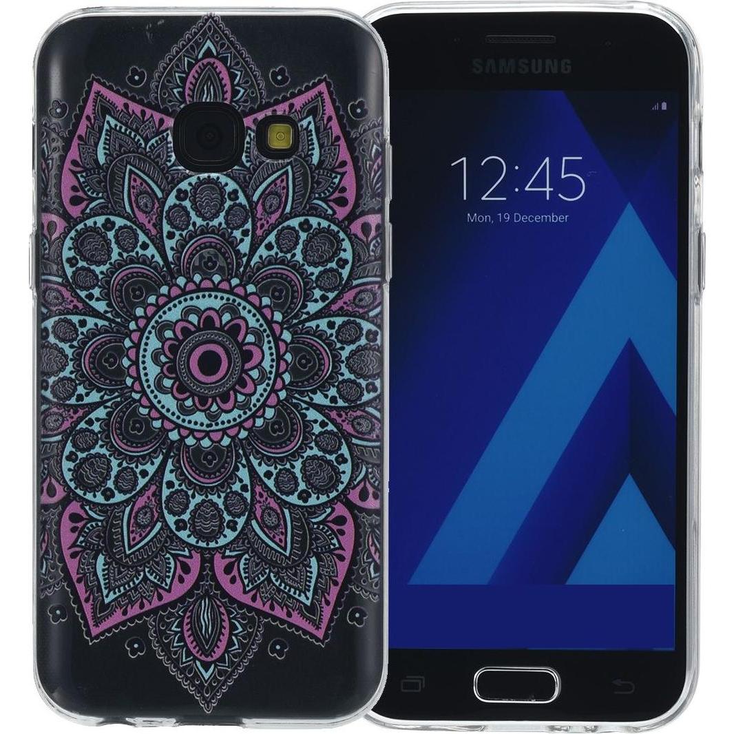 König Design Henna Cover für Samsung Galaxy J3 2016 Case Schutz Hülle Silikon Tattoo Bunt Neu (Samsung Galaxy J3 (2016))...