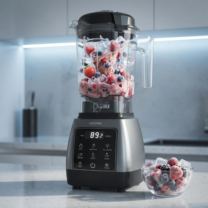 Image du produit Arendo Hochleistungs-Standmixer 2000 W, 2 L, Touchpanel, 24.000 U/min, Puls, 5 Programme, Timer, Display (2000 W)