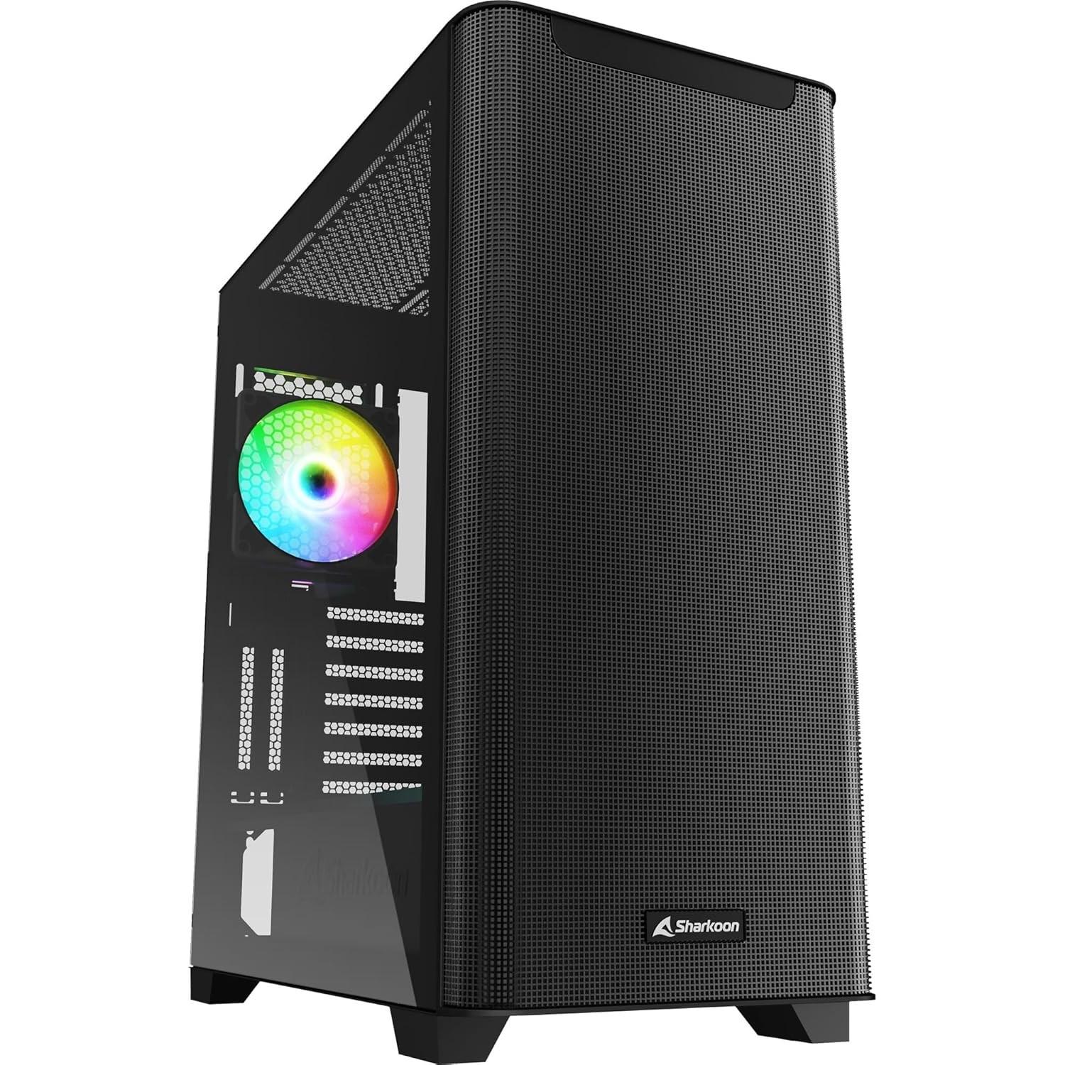 Sharkoon M30 RGB (ATX, mATX, Mini-ITX), PC Gehäuse, Schwarz