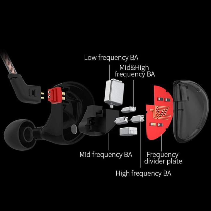 Image du produit KZ Audio AS10 5BA HiFi In-Ear Kopfhörer mit Noise Cancelling (NC)