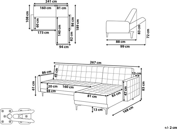 Actual product image Beliani Aberdeen (Corner sofa)