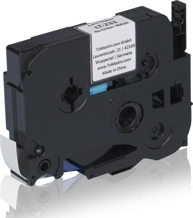 Inkadoo TZE233 P-Touch ruban bleu sur blanc laminé 12mm x 8m Compatible, convient pour (1.20 cm, Bleu)