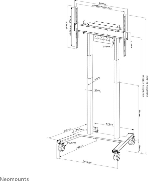 Produktbild Neomounts FL55-875BL1 (Universal, 75", 110 kg)