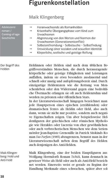 Produktbild Lektürehilfen Wolfgang Herrndorf "Tschick" (Deutsch, Wolfgang Pütz, 2016)