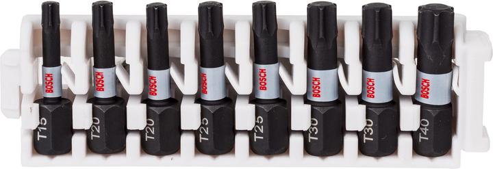Immagine prodotto Bosch Professional Zubehör PRO Torx Impact Bit, T15, T20(x2), T25(x2), T30(x2), T40, 25 mm, 8 pz. (Scanalatura per la vite)