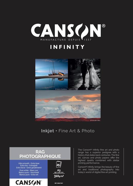 Canson Infinity Photo Rag A3 310 g/m² 25 sheets (310 g/m², A3, 25 pcs.)