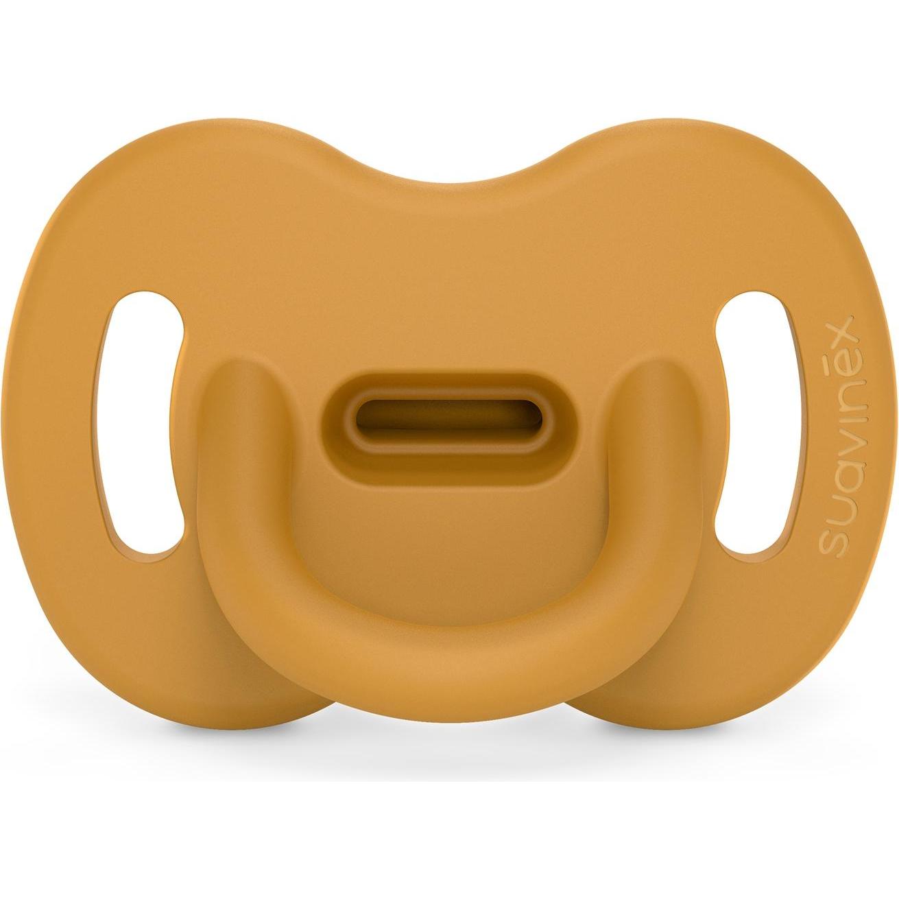 Suavinex, Nuggi, Omkeerbare fopspeen SX Pro 0-6M mosterdgeel (0 - 6 Maanden)
