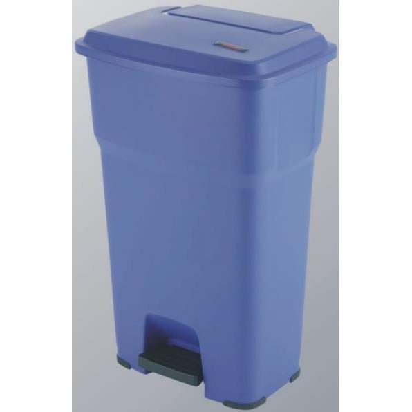 Vileda Abfallbehälter Hera mit Pedal 85l blau, Abfalleimer, Blau