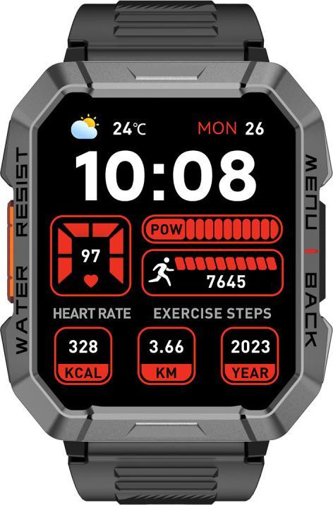 Produktbild Blackview W60 (Robuste Connected Watch - 2.01" - Integriertes Mikrofon) Schwarz (4.45 x 1.43 cm)