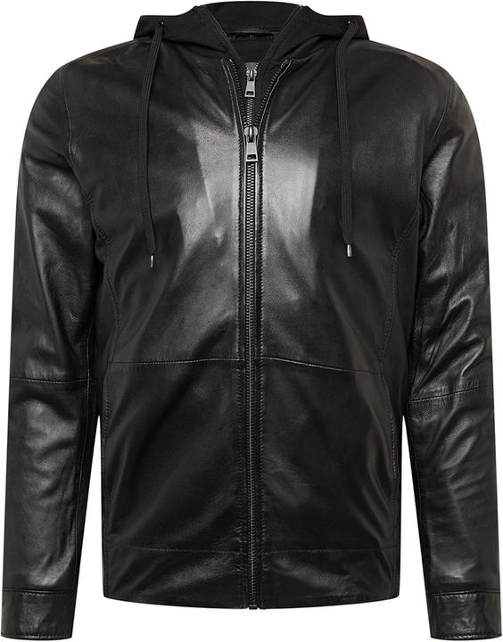Actual product image Freaky Nation Sporty Hooded Leather Jacket (XXL)